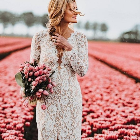 BHLDN Ivory Tadashi Shoji Miraval Gown, never worn - Picture 4 of 4